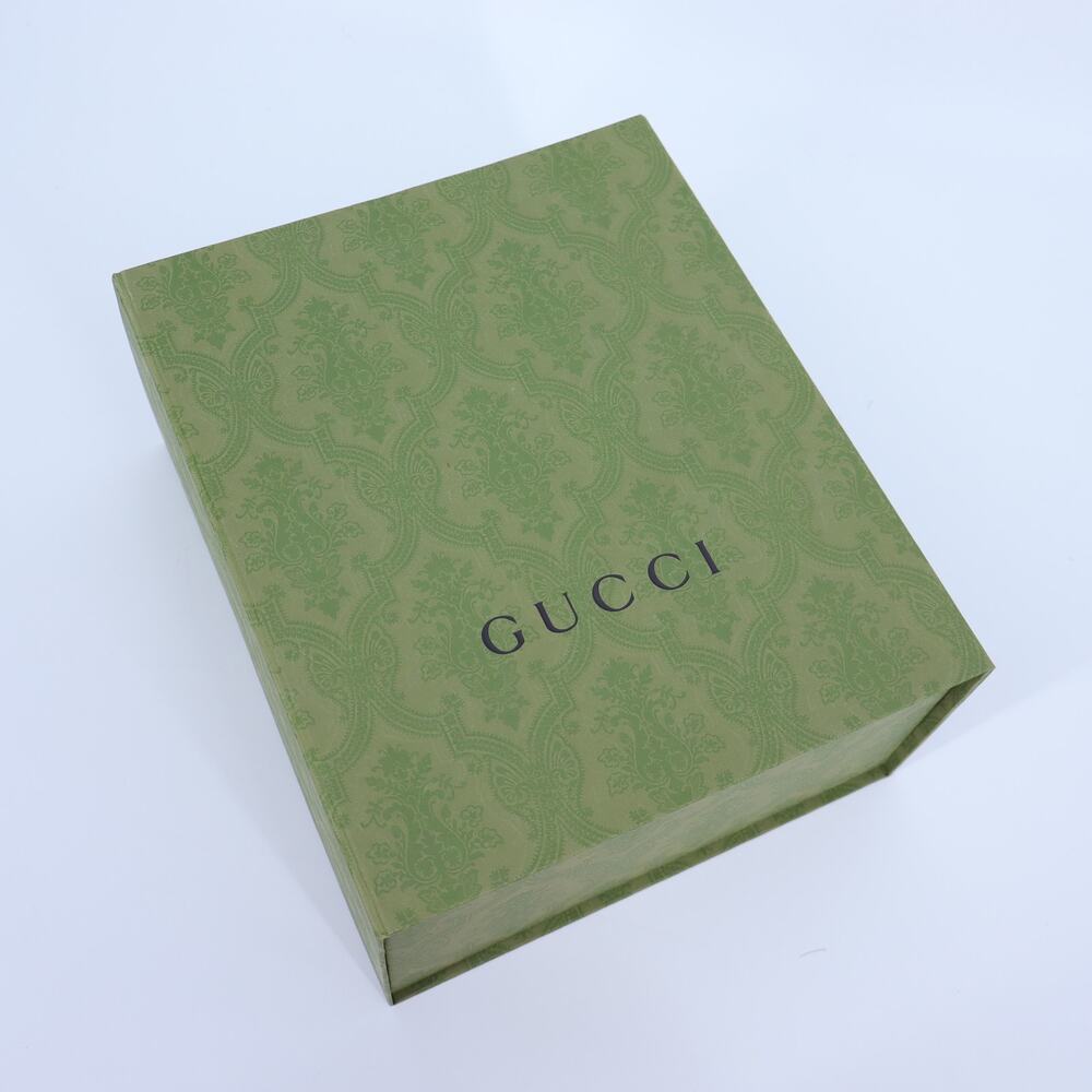 GUCCI Green and Black Crest Embossed Flip Top Gift Box 8.5x10x4.5